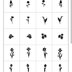 ЦВЕТЫ- Большая коллекция трафаретов X-COLOR 24 диз