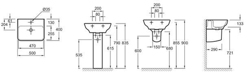 Раковина Jacob Delafon Struktura 50x40 EGF112-00