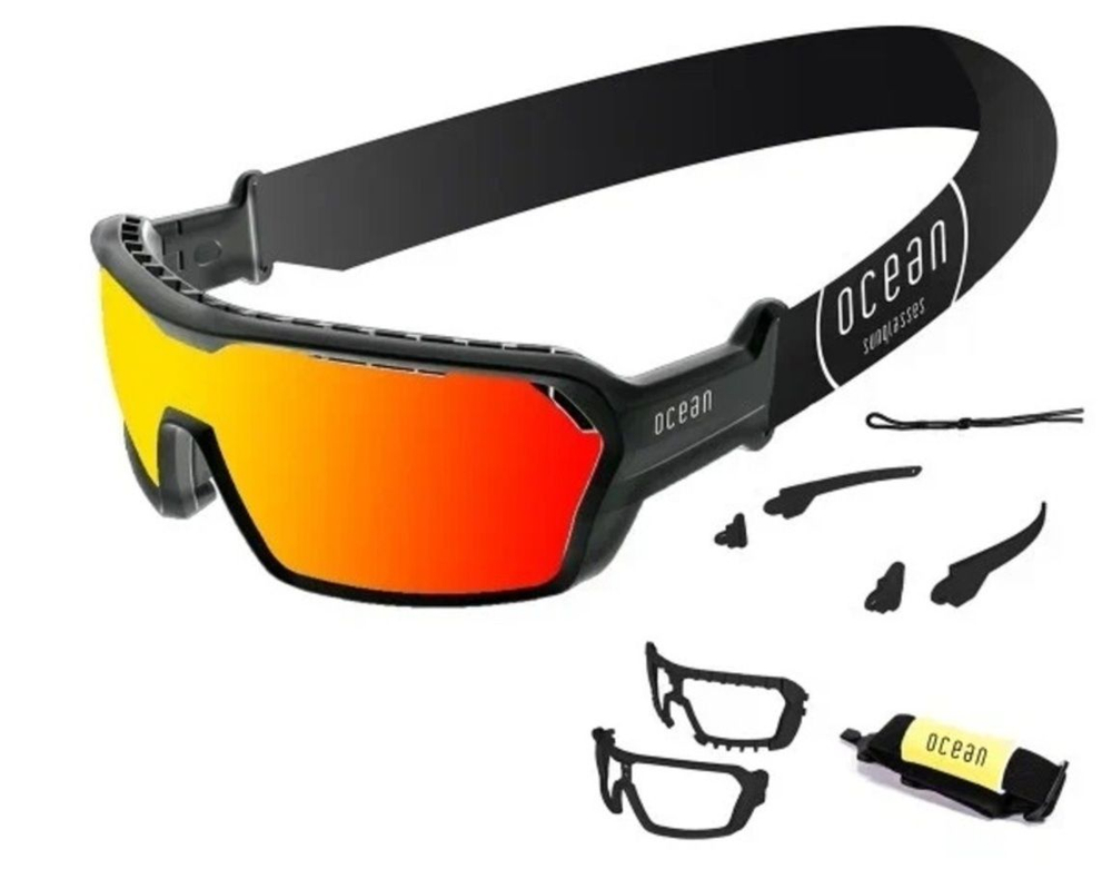 Спортивные очки с диоптриями OCEAN Chameleon Black / Revo Orange Polarized lenses