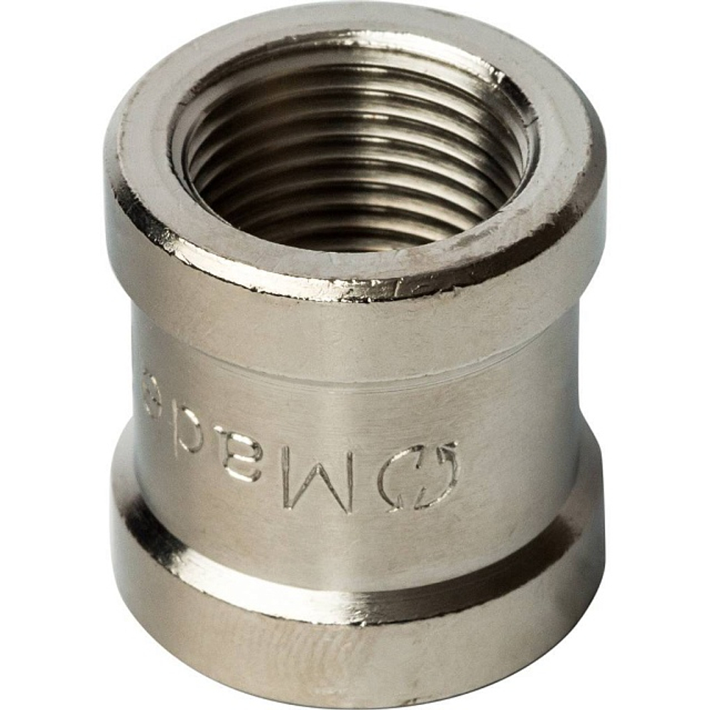 Муфта STOUT SFT 0006 - 3/8" (для стальных труб, латунь никелированная)