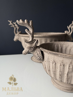 Набор из 2-х декоративных кашпо "Олени" из металла от CAMPO Home & Garden