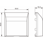 Кабельный вывод (накладка), глянцевый белый, серия A07