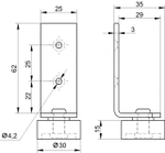 Колесо для мебели ролик для дивана 2 штуки