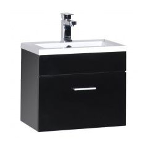 Тумба с раковиной Aquanet Нота 50 черный
