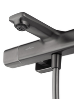 Смеситель для ванны с душевым гарнитуром и термостатом WONZON & WOGHAND SOLID, Темный графит (WW-C2011-A-BGG)