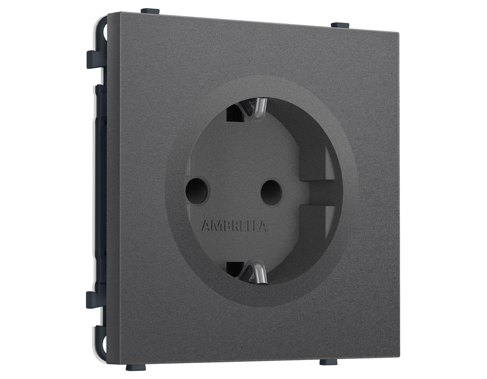 MS657010 Комплект механизма электрической розетки SIGMA Антрацит серый 50Hz 2P+E с/з с/ш 16A-250V QUANT PRO (SP6570, PR141)