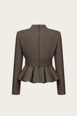 ЖАКЕТ ИЗ ШЕРСТИ С БАСКОЙ И АВТОРСКОЙ ВЫШИВКОЙ