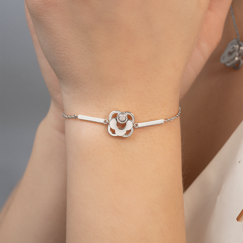 Браслет из белого золота c бриллиантами Артикул: 05-0745-00-101-1120