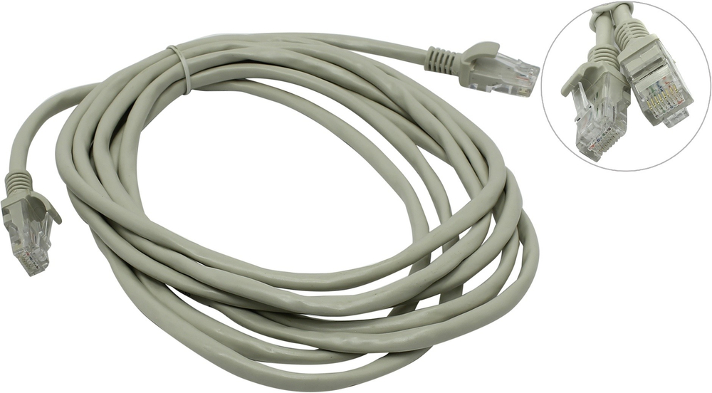 Кабель Patch Cord UTP кат.5e 3м, серый патчкорд
