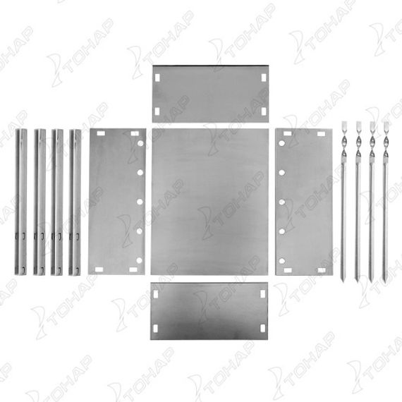 Мангал сборный Helios Light 300x240x300мм, 4 шампура, сталь 0,3мм (HS-МC.01-Э-1) Helios (0)