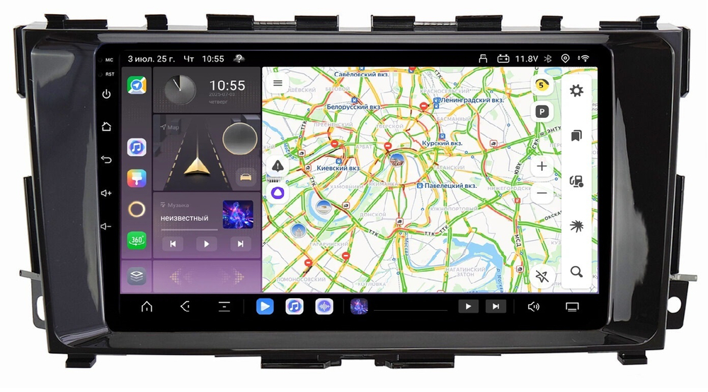 Магнитола для Nissan Teana 2014-2016 (L33) (поддержка кругового обзора) - Carmedia OL-9665 QLed, Android 13, TS20, CarPlay, SIM-слот