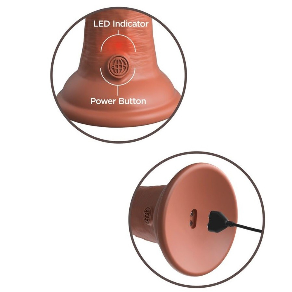 Вибратор King Cock Elite Dual Density реалистик, 15 см