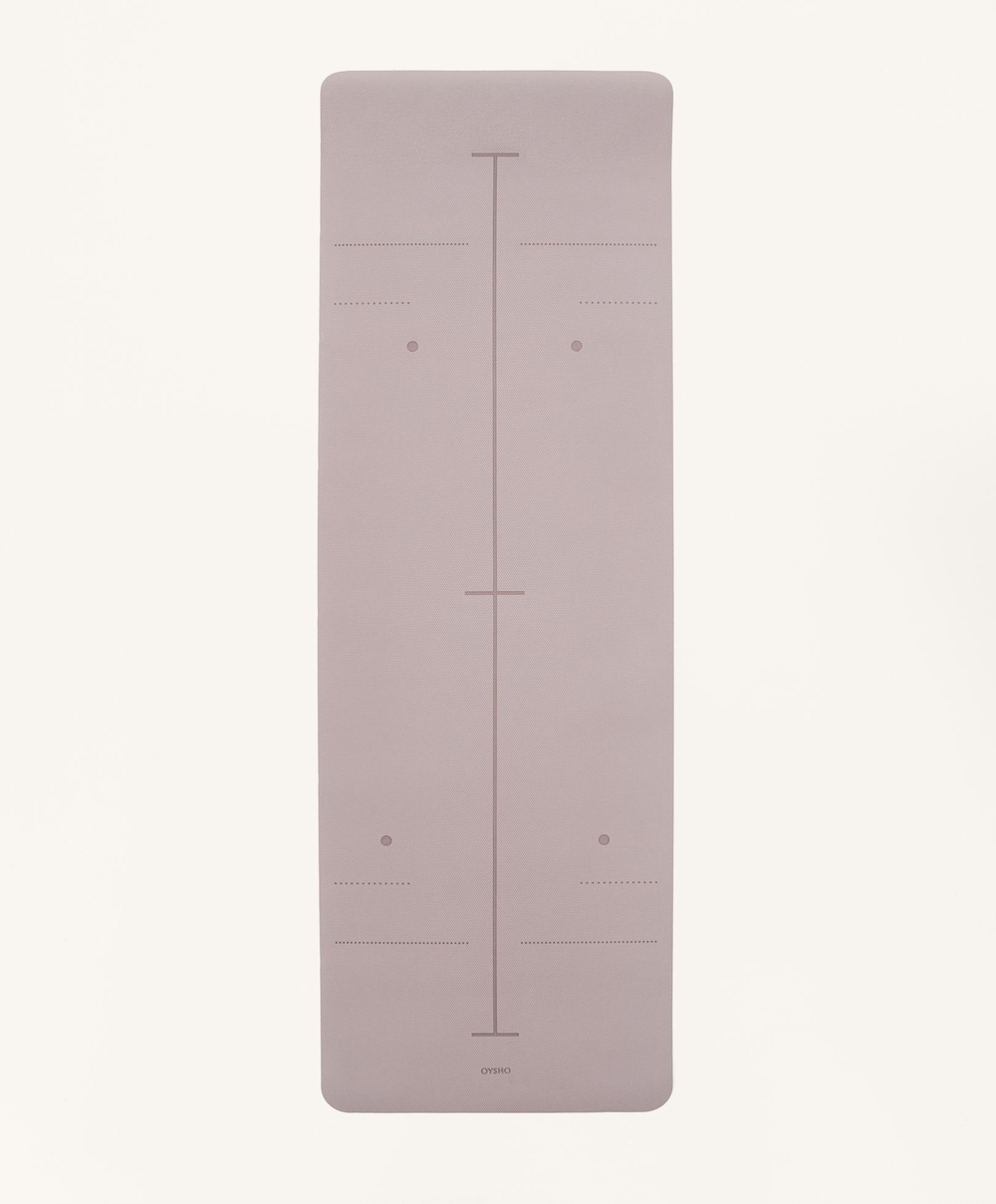 OYSHO Коврик для йоги толщиной 5 мм, бежево-розовый