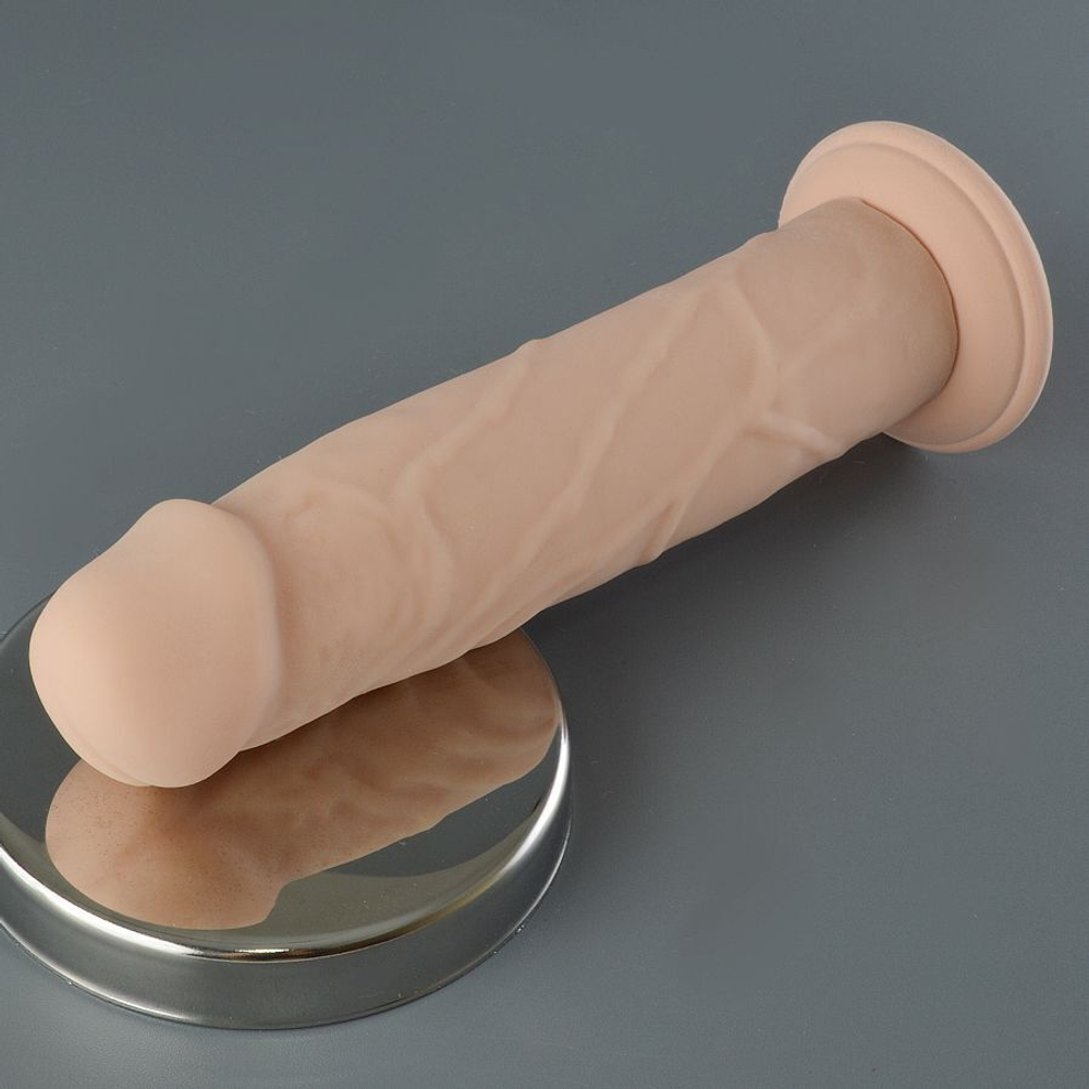 Телесный фаллоимитатор на присоске JoyStick - 18 см. (Цвет: телесный)