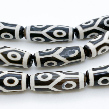 "Дзи" 6 Глаз Черепаха, размер около 30*10 мм, цена за 1 шт