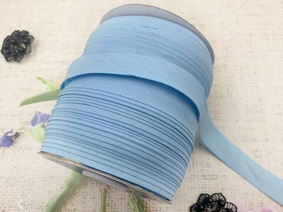 Косая бейка х/б, ш. 1,5 см, светло-голубой