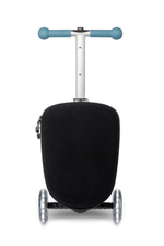 Чемокат Micro Luggage Junior LED морозный голубой с наклейками, лимитированная коллекция