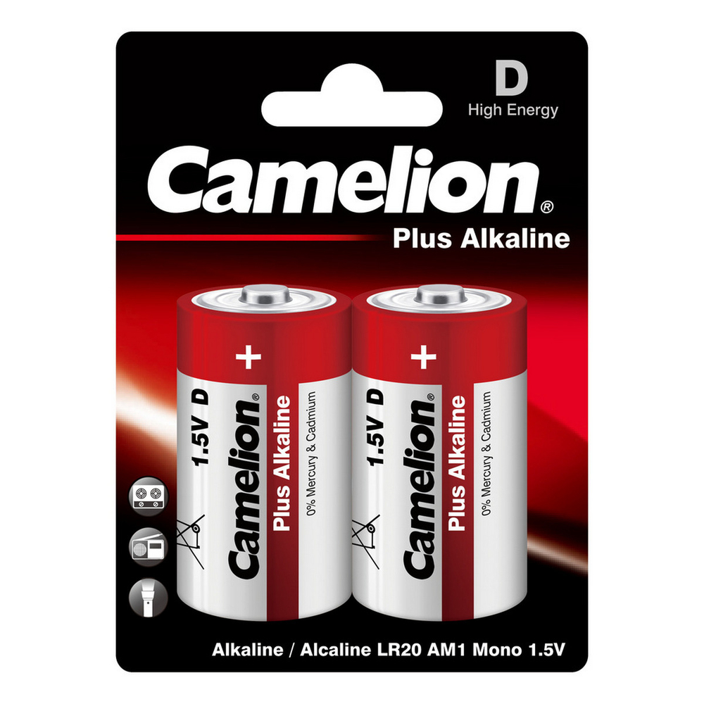 Батарейка LR 20-BP2 Camelion Plus Alcaline (2шт)