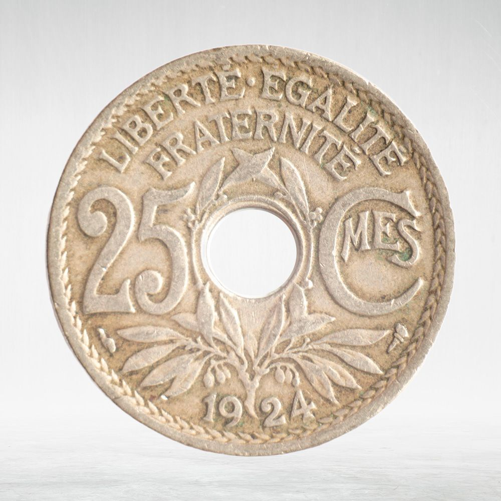 France, 25 Centimes 1924 - Edmond-Émile Lindauer, XF
