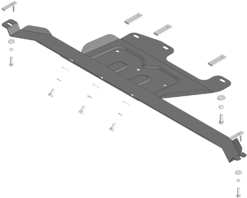 Защита раздаточной коробки, 2 мм, Сталь для Haval H5 2023-н.в., Motodor.73120