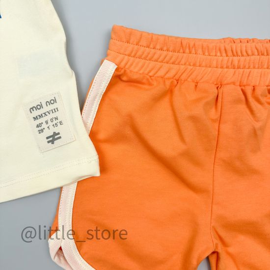 Комплект хлопковый Moi Noi, Молочный/оранжевый