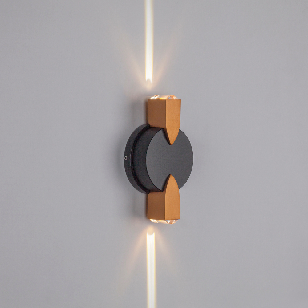 380623 Светильник DITO 2х1W LED 220LM G ЧЕРНЫЙ/ЗОЛОТО 4000K