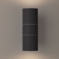 Светильник декоративный настенный ЭРА WL28 GY под лампу MR16 GU10 IP54 серый для интерьера и фасадов зданий | Настенная подсветка