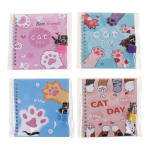 Блокнот "Лапка" на гребне, 45 л, с замочком, 4 вида микс