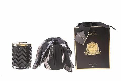 Свеча ароматическая HERRINGBONE Свеча большая Cote Noire Черный / Золотой