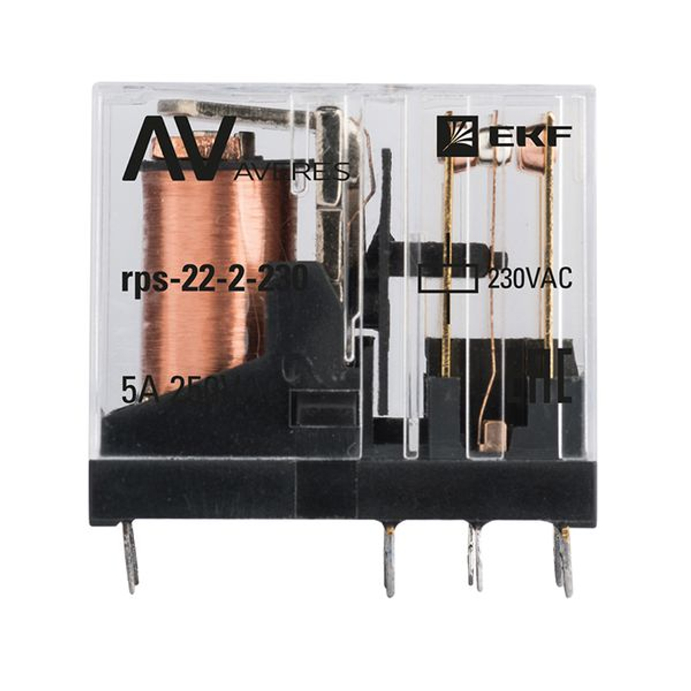 Реле промежуточное РП slim 22/2 5A 230В AC EKF AVERES (10.00 шт.)