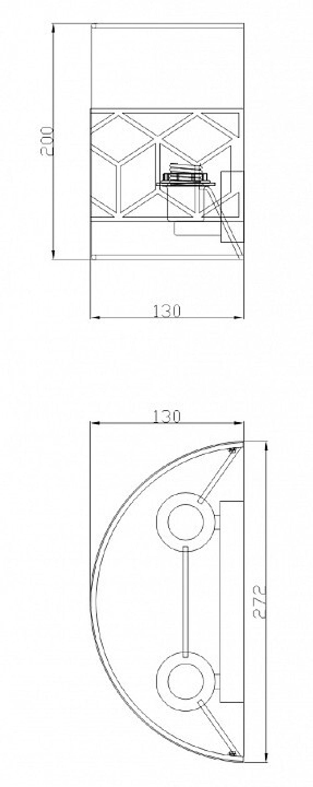 Накладной светильник Maytoni Messina H223-WL-02-G