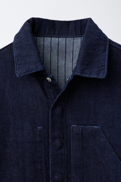 ZARA ДЖИНСОВЫЙ КОМБИНЕЗОН, СИНИЙ