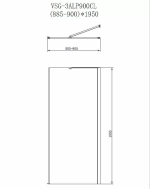 Душевой уголок Vincea Alpha VSR-3ALP9090MT 90x90 стекло текстурное/профиль хром