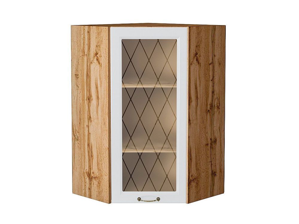 Шкаф верхний угловой остекленный Ницца