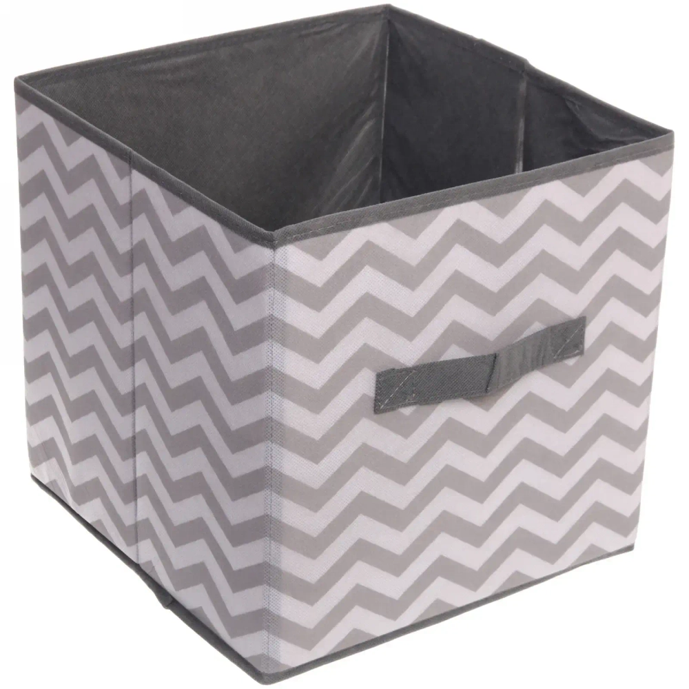 Короб - органайзер складной для хранения вещей «РОНА», цвет пыльно - серый, 28*28*28см