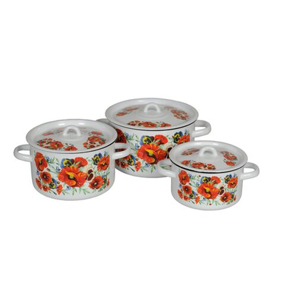 Набор эмаль 3пр.№33 цил. "Маки мечта" 1,5/2,9/4,5л СЭ