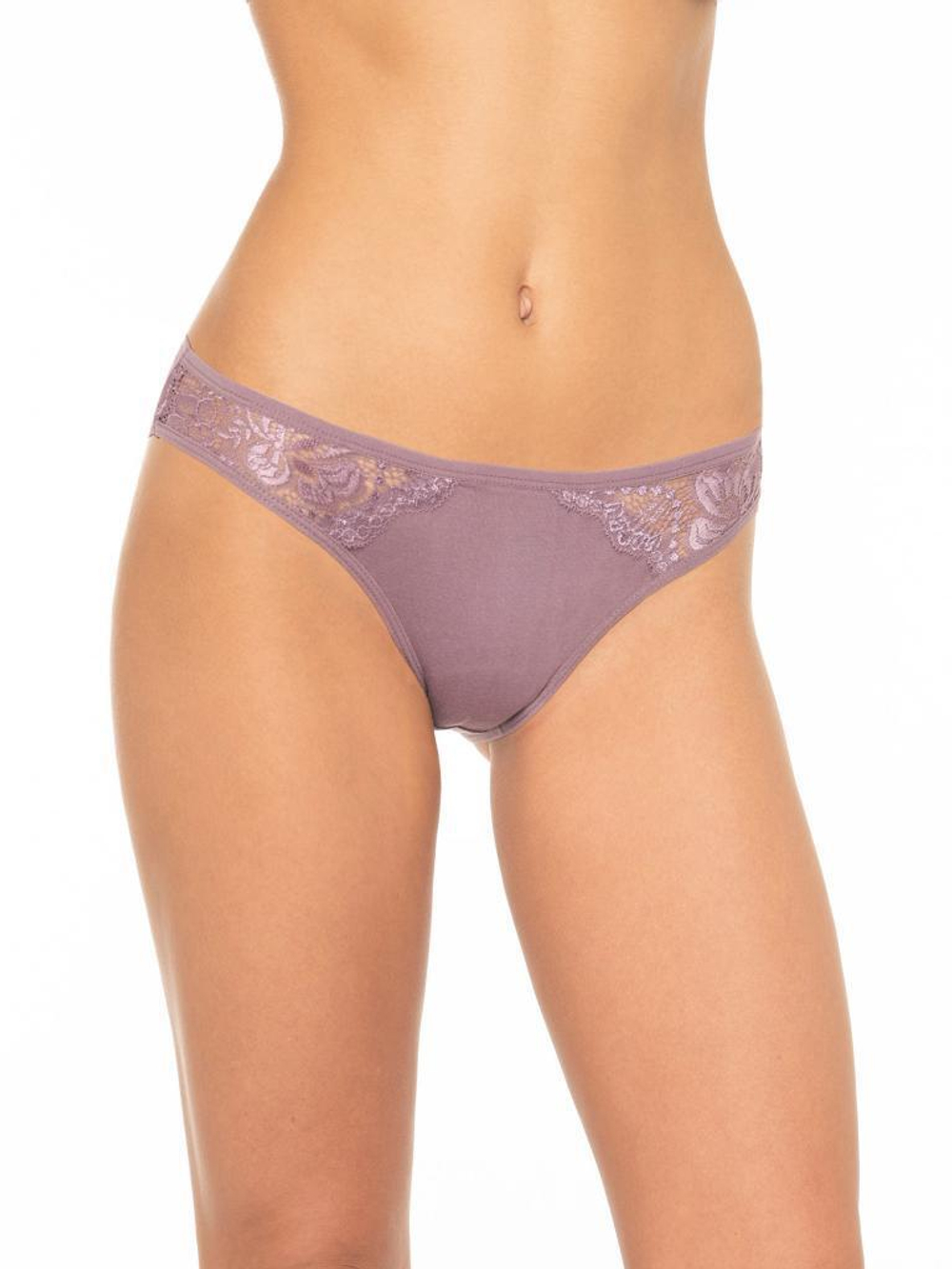 Трусики-слипы с ажурными вставками по бокам (Размер: M) (Цвет: красный)