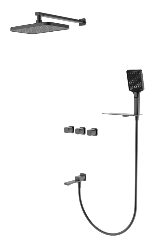 473063-G Встроенный смес для душа с 3-функ. (ГРАФИТ) ViEiR  (6/1шт)