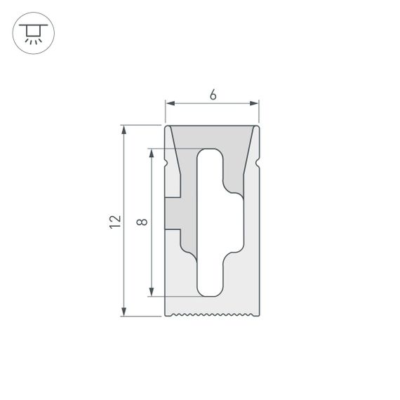 Профиль Arlight WPH-Flex-0612-Side-S8-20M White 041030