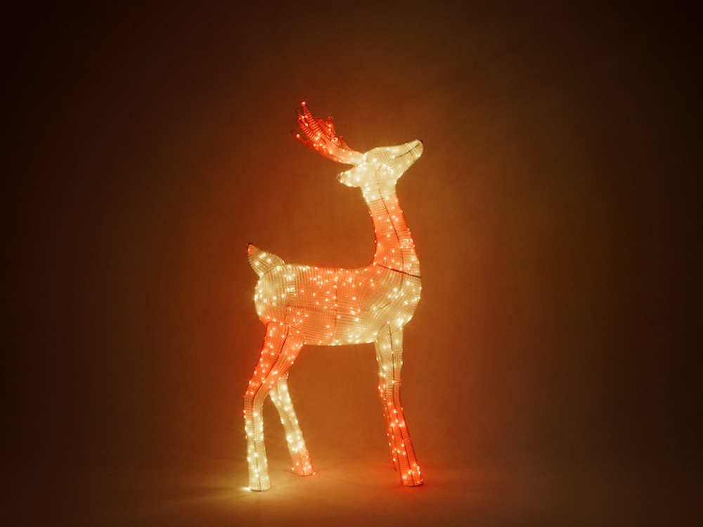 Twinkly 3D Олень с рогами, 240 RGB+W диодов, 125 cm, Iron/Acrylic