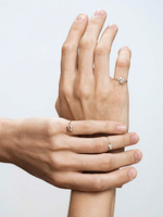 кольцо на фалангу гортензия (mini) 4 лепестка