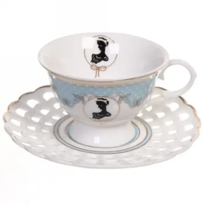 Чайный набор 12 предметов «Императрица» (6кружек 150мл+6блюдец), голубой