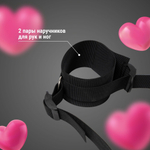 Черный комплект строп для фиксации на кровати (Цвет: черный)