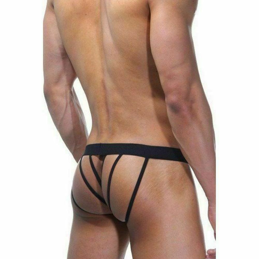 Мужские трусы джоки черные полупрозрачные La Blinque LB15200