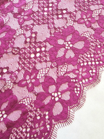 Неэластичное кружево с ресничками спелый виноград к433