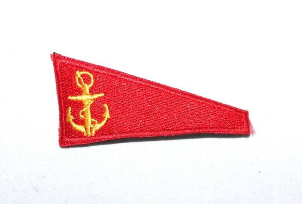 Уголок на берет вышитый Флаг красный с Якорем (Морпех)