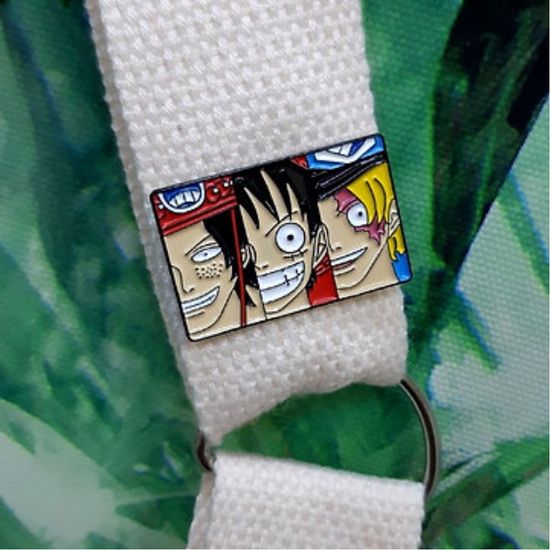 Значок металлический "Луфии, Эйс и Сабо" р-р 3,8*2см