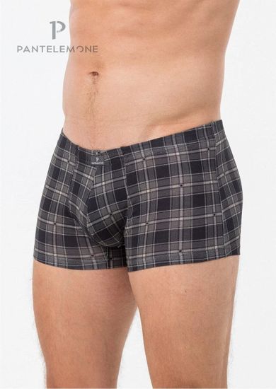 Трусы мужские боксеры Pantelemone PMH-1508, клетка серо-коричневая