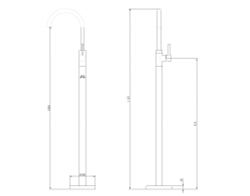 Смеситель ABBER Wasser Kreis AF8141RG напольный для раковины, розовое золото