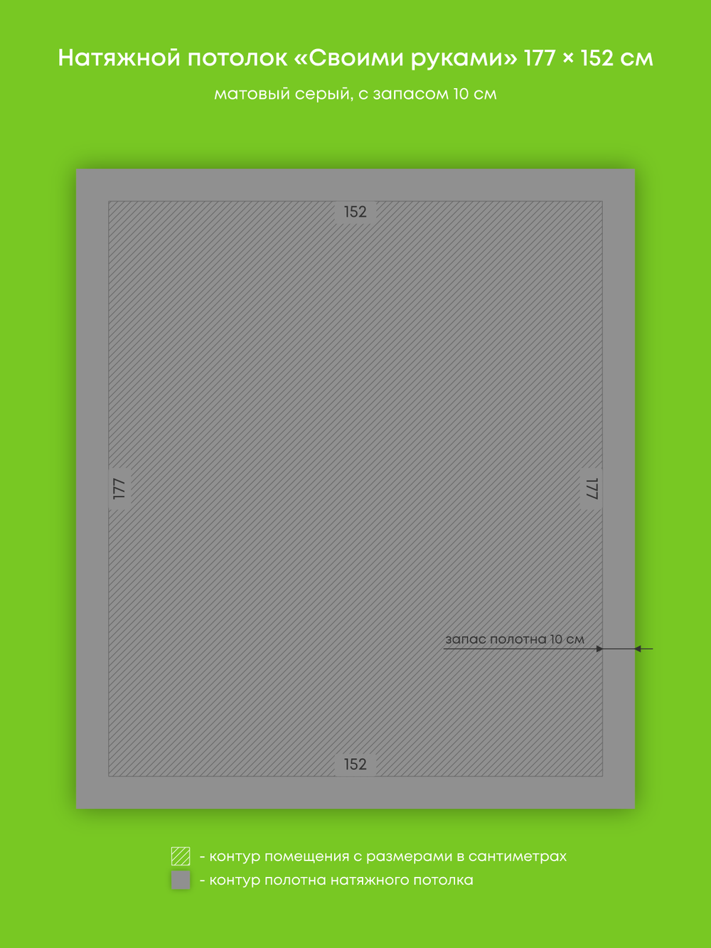 Натяжные потолки 0.7 м2, 2.7 м2